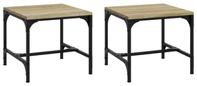 819405 vidaXL Mese laterale 2 buc. stejar sonoma 40x40x35 cm lemn prelucrat