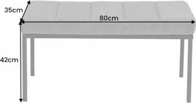 Bancheta tapitata design modern Boutique 80cm, galben mustar