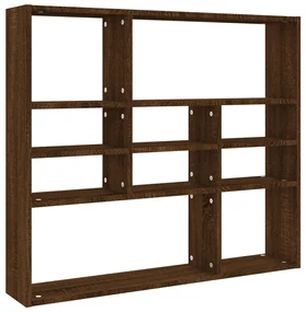 815560 vidaXL Raft de perete, stejar maro, 90x16x78 cm, lemn compozit