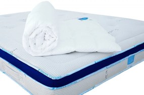 Protecție saltea cu elastic, bambus, 160x200 cm, alb, 00607