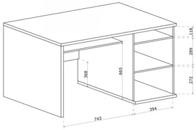 Masă PC Claudi 19 (Stejar artisan). 1055504
