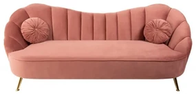 Canapea cu forma curbata Arielle 220cm, roz