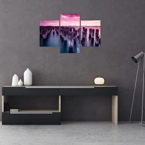 Tablou cu pari din lemn (90x60 cm)