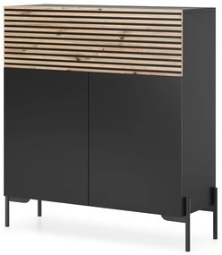 Dulap Lamellito L2 (negru + stejar). 1098813