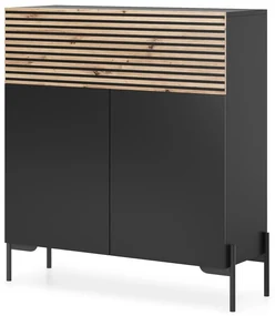 Dulap Lamellito L2 (negru + stejar). 1098813