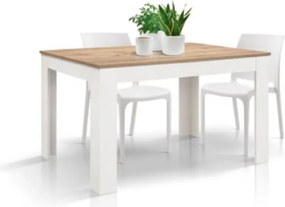 MASA LIZZY extensibila 120 cm/90 cm - LEMN NATUR, PICIOR ALB