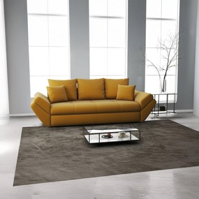 Canapea extensibilă dumonde cu ladă de depozitare si sezut confortabil din spuma high-density, Loana Royal Mustar 250x100 cm