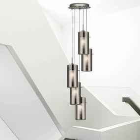 Lustra suspendata design modern Duo II 5L crom 2305-5SM SRT
