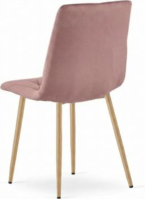 Scaun de catifea roz vechi LIBRA CLOUD ROSE