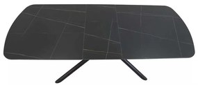 Masă de bucătărie Valmir 160 x 90 cm, negru