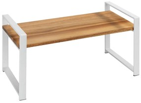 WENKO 53027100 - Raft LOUISA 40 x 20 cm, alb/maro