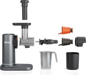 Storcator Ninja Cold Press JC151EU, 150W, 700 ml, Presare la rece, 2 filtre, Fara BPA, Functie reverse, Negru/gri