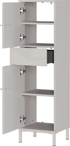 Dulap de baie crem înalt/îngust cu aspect mat 34x123 cm Laurino – Germania