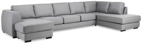 Colțar Scandinavian Choice F105Gri deschis, 403x212x90cm, Picioare: Lemn, Plastic