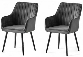 Set de scaune de sufragerie Nova Anthracite, 2bucăți