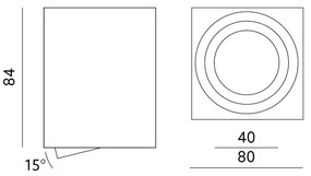 Spot OH37 35W/230V 8,4 cm negru