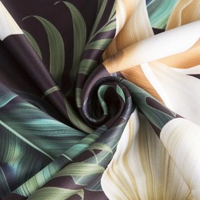 Draperie elegantă, verde, cu suspensie Lungime: 250 cm