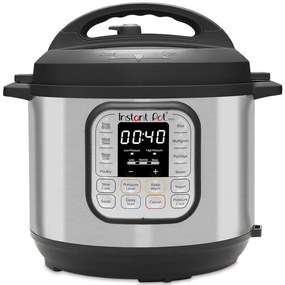 Multicooker Instant Pot 8 113006101, 1200W, 7.6 L, Vas otel inoxidabil, 13 programe, Pentru 8-12 portii, Functie Set and forget, Argintiu/Negru