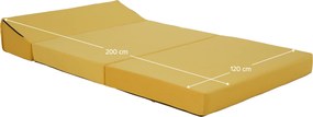 Saltea pliabilă/fotoliu extensibil, 2 in 1, galben, VEDIS