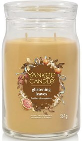 Lumânare parfumată mare Yankee Candle Signature Glistening Leaves, 567 g, L