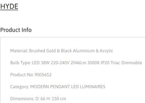 Lustra LED suspendata design minimalist HYDE