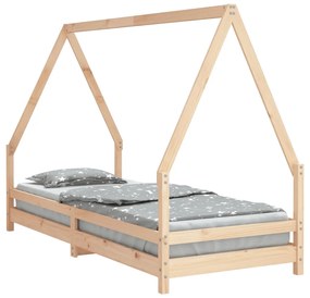 834483 vidaXL Cadru pat pentru copii, 90x200 cm, lemn masiv de pin