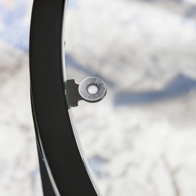 HOMCOM Set de 2 Mese de Cafea Suprapozabile din Sticlă și Oțel, Ø70x47.5 cm și Ø54x42.5 cm, Negru | Aosom Romania