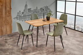 Masa Larson stejar natur/negru - L120xl80xh77 cm
