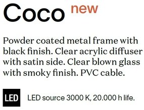 Lustra LED, Pendul din sticla COCO-2 SP