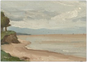 Tablou - Jean-Baptiste-Camille Corot, Beach Near Etretat, reproducere (70x50 cm)