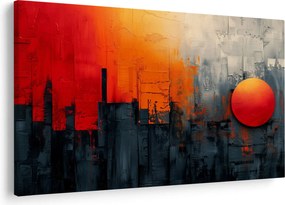 Tablou - Pictura abstractă a orașului (90x60 cm)
