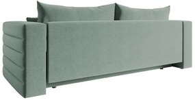 Canapea trei locuri Liluetta  (verde marin + negru). 1100094