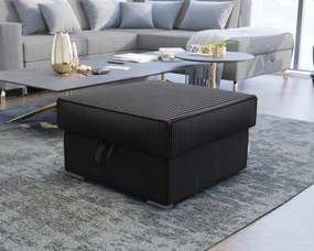 Taburet SMART COSARO XL cu spatiu de depozitare 71x71 cm, negru