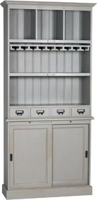 Dulap lemn masiv înalt Heritage, 100 × 34 × 210 cm