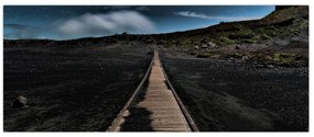 Tablou drumul de lemn în amurg (120x50 cm)