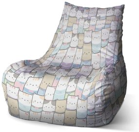 Sac de șezut Bean pisicuțe desenate - pentru copii, colorat