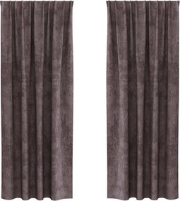 vidaXL Cortine din catifea cu perdele 2 pcs Maro 245 x 140 cm Catifea