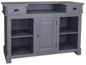 Bar lemn masiv 160 cm gri antichizat Martin