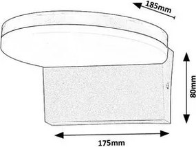 Aplica LED iluminat exterior IP54 Batida negru