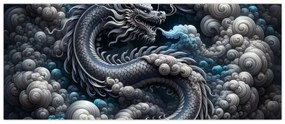 Tablou – Dragon în fum (120x50 cm)