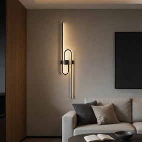 Aplica LED de perete modernă, 64W, lumină reglabilă 3000K–6500K