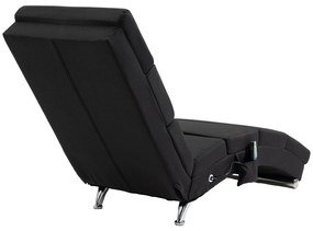 HOMCOM Fotoliu relaxant șezlong de relaxare ergonomic, cu masaj și încălzire, cu telecomandă 56 x 168 x 84 cm negru | Aosom Romania