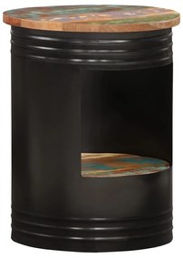 Masuta de cafea, 43 x 55 cm, lemn masiv reciclat 1, Negru, Lemn masiv reciclat