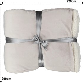 Pătură cu două feţe, alb, 205x220, ANKEA TYP 2