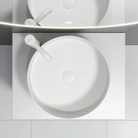 Lavoar pentru blat LJORDAL Ø 40 cm, oțel/alb - BATH DELUXE 06-040-16-01-00