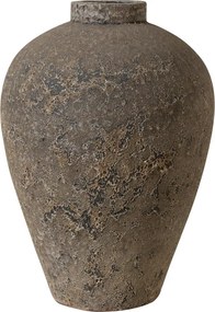 Vas decorativ din teracotta , cu finisaj antichizat , H40cm , "Patina"