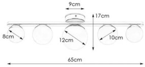 Plafonieră pentru baie Markslöjd 108066 PURO 5xG9/20W/230V IP44