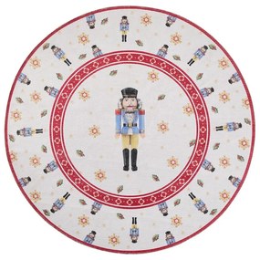 Covor roșu rotund ø 160 cm cu model de Crăciun Toy's Delight Nutcracker – Villeroy&Boch