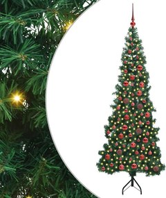 vidaXL Pom de Crăciun Artificial pentru Colț Verde 180 cm PVC și Metal