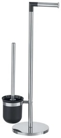 WENKO 21836800 - Perie WC PARUS 25,5 x 57 cm, inox/argintiu/negru